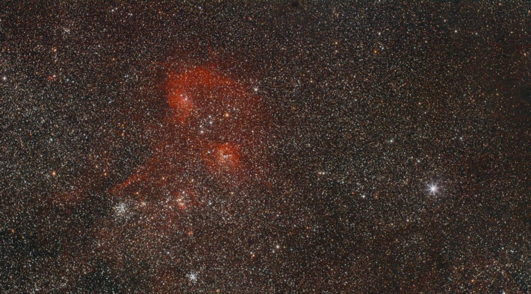 Widefield image of Flaming Star Nebula in Auriga - post header image