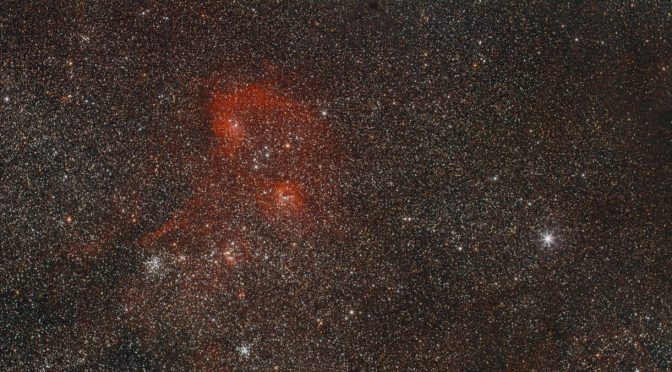 Widefield Flaming Star and Spaghetti Nebulae