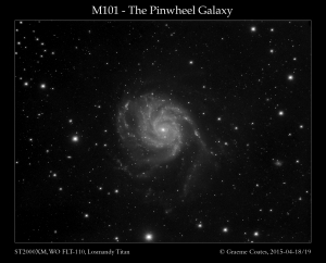 M101 - Pinwheel Galaxy in UMa (Luminance)