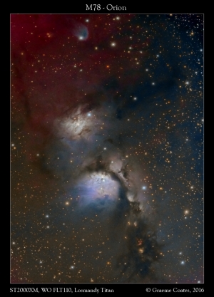 M78 in Orion in LRGB