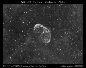 The Crescent Nebula (NGC6888) in Cygnus