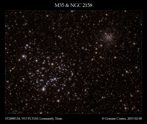 M35 and NGC 2158 in Gemini