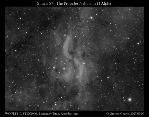 The Propeller Nebula (Simeis 57) in Cygnus