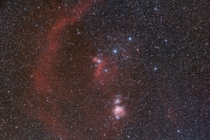 Widefield Image of Orion's belt and sword region